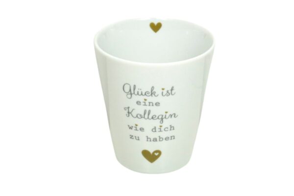 Krasilnikoff Kaffeebecher Kaffeetasse Sprüche Tasse Mug Cup Glück ist eine Kollegin wie dich zu haben