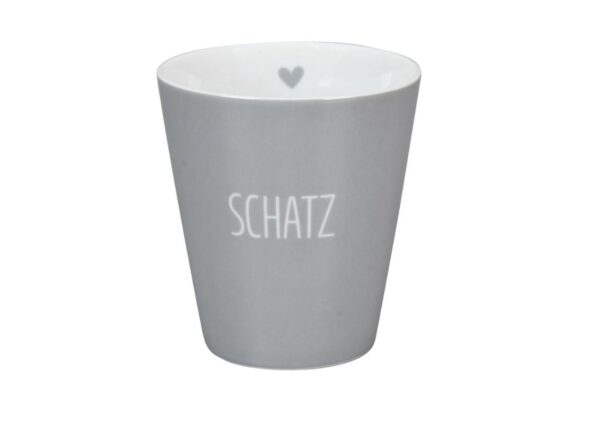 Krasilnikoff Kaffeebecher Kaffeetasse Sprüche Tasse Mug Cup Schatz