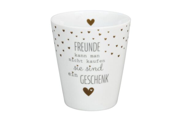 Krasilnikoff Kaffeebecher Kaffeetasse Sprüche Tasse Mug Cup Freunde kann man nicht kaufen sie sind ein Geschenk