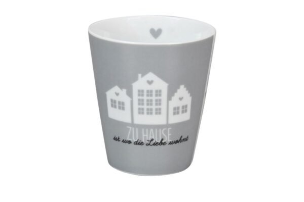 Krasilnikoff Kaffeebecher Kaffeetasse Sprüche Tasse Mug Cup Zu Hause ist wo die Liebe wohnt