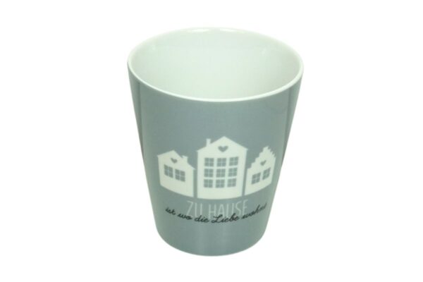 Krasilnikoff Kaffeebecher Kaffeetasse Sprüche Tasse Mug Cup Zu Hause ist wo die Liebe wohnt