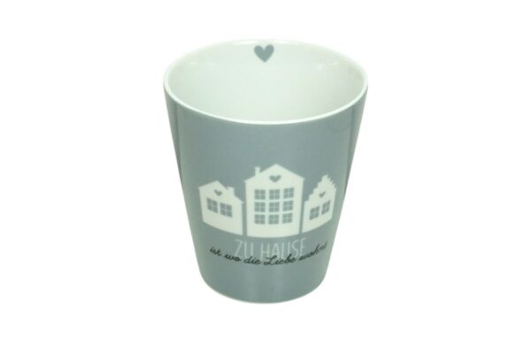 Krasilnikoff Kaffeebecher Kaffeetasse Sprüche Tasse Mug Cup Zu Hause ist wo die Liebe wohnt