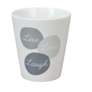 Krasilnikoff Kaffeebecher Kaffeetasse Sprüche Tasse Mug Cup Live Love Laugh