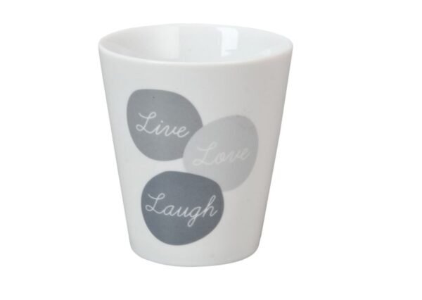 Krasilnikoff Kaffeebecher Kaffeetasse Sprüche Tasse Mug Cup Live Love Laugh