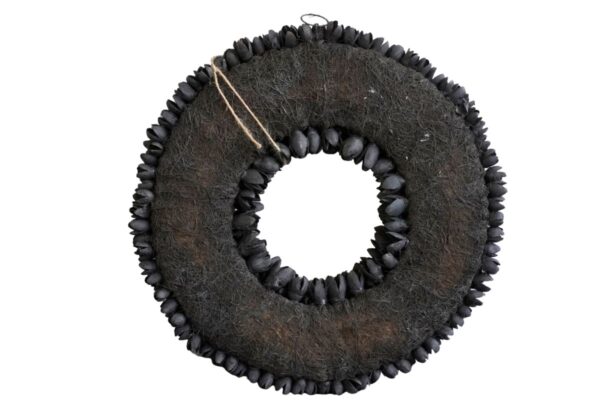 Couronne Wandkranz Deko Kranz Naturkranz Bakuli Wreath Black 40 ∅