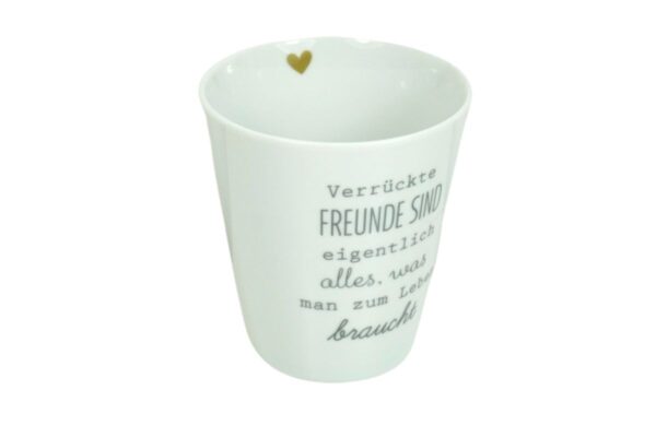 Krasilnikoff Kaffeebecher Sprüche Tasse Mug Cup Verrückte Freunde sind eigentlich alles was man zum Leben braucht