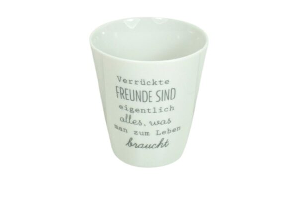 Krasilnikoff Kaffeebecher Sprüche Tasse Mug Cup Verrückte Freunde sind eigentlich alles was man zum Leben braucht
