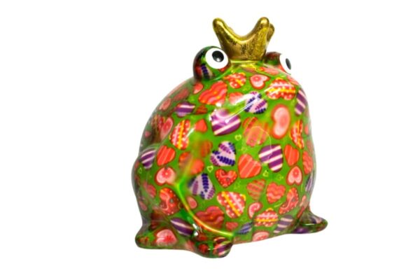 Pomme Pidou Spardose Money Bank Frosch Freddy Grün Herzchen