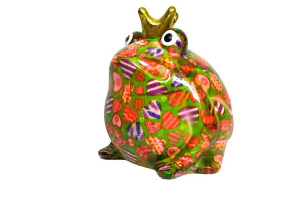 Pomme Pidou Spardose Money Bank Frosch Freddy Grün Herzchen