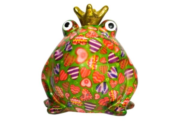 Pomme Pidou Spardose Money Bank Frosch Freddy Grün Herzchen