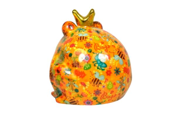 Pomme Pidou Spardose Money Bank Frosch Freddy Blau Orange Bugs