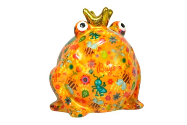 Pomme Pidou Spardose Money Bank Frosch Freddy Blau Orange Bugs