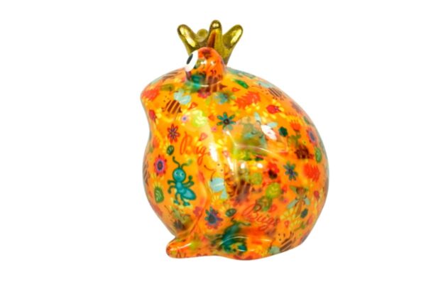 Pomme Pidou Spardose Money Bank Frosch Freddy Blau Orange Bugs