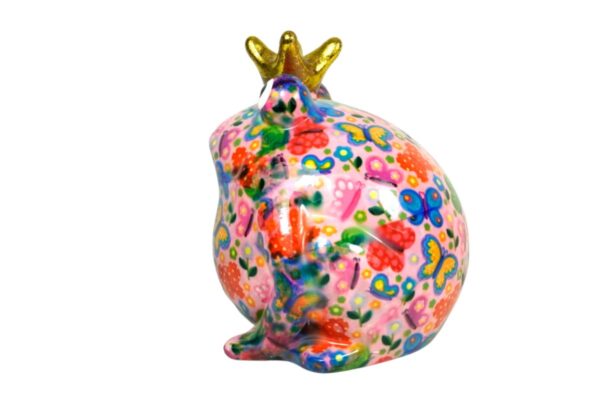 Pomme Pidou Spardose Money Bank Frosch Freddy Rosa Schmetterlinge