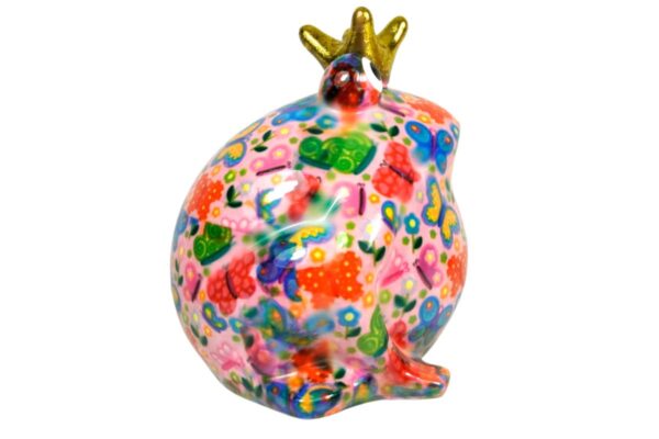 Pomme Pidou Spardose Money Bank Frosch Freddy Rosa Schmetterlinge