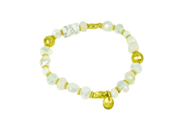 Biba Armband Crystal Perlen Mix Damen Armband Anhänger Gold