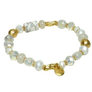 Biba Armband Crystal Perlen Mix Damen Armband Anhänger Gold