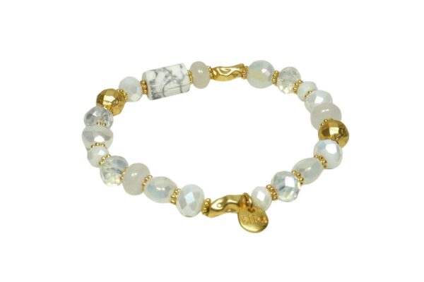 Biba Armband Crystal Perlen Mix Damen Armband Anhänger Gold
