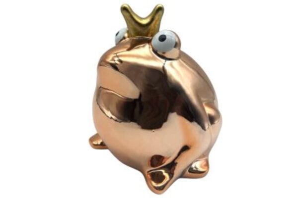 Pomme Pidou Spardose Money Bank Frosch Freddy Metallic Apricot