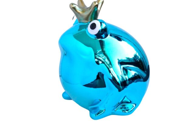 Pomme Pidou Spardose Money Bank Frosch Freddy Metallic Türkis