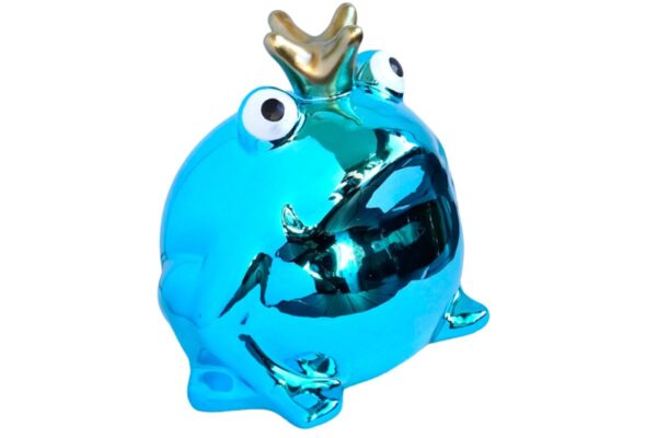 Pomme Pidou Spardose Money Bank Frosch Freddy Metallic Türkis