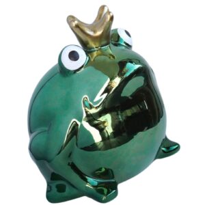 Pomme Pidou Spardose Money Bank Frosch Freddy Metallic Grün