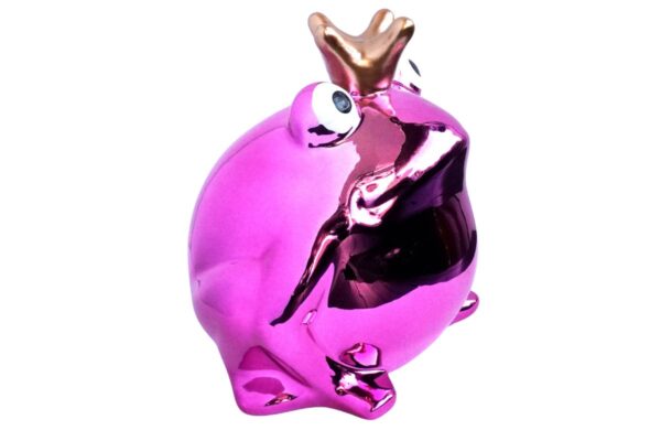 Pomme Pidou Spardose Money Bank Frosch Freddy Metallic Pink