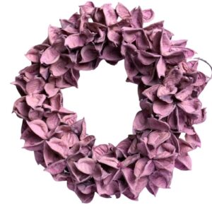 Couronne Deko Kranz Naturkranz Cotton Pod Wreath Kirschfarben 20cm∅ Handarbeit