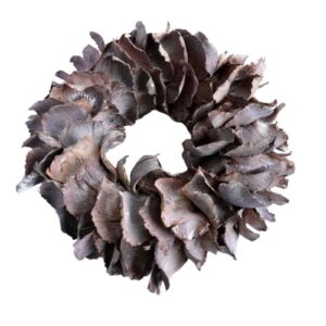 Couronne Deko Kranz Naturkranz Palm Petal Wreath White Wash 25cm∅ Handarbeit