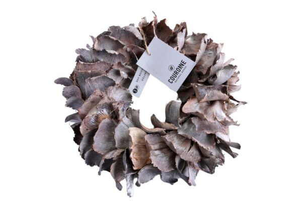 Couronne Deko Kranz Naturkranz Palm Petal Wreath White Wash 25cm∅ Handarbeit