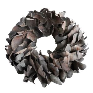 Couronne Deko Kranz Naturkranz Palm Petal Wreath Grey Wash 25cm∅ Handarbeit