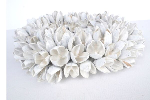 Couronne Dekokranz Wandkranz Naturkranz Handarbeit Bakuli Wreath White 20 ∅