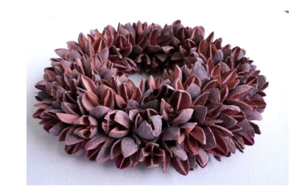 Couronne Dekokranz Wandkranz Naturkranz Handarbeit Bakuli Wreath Cerise 20 ∅