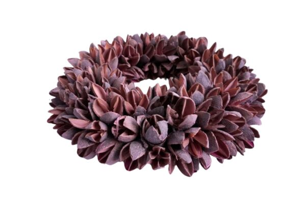 Couronne Dekokranz Wandkranz Naturkranz Handarbeit Bakuli Wreath Cerise 20 ∅