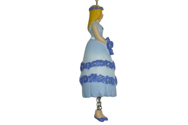 Deko Figur Blumenmädchen Vergissmeinnichtmädchen blau zum Hängen