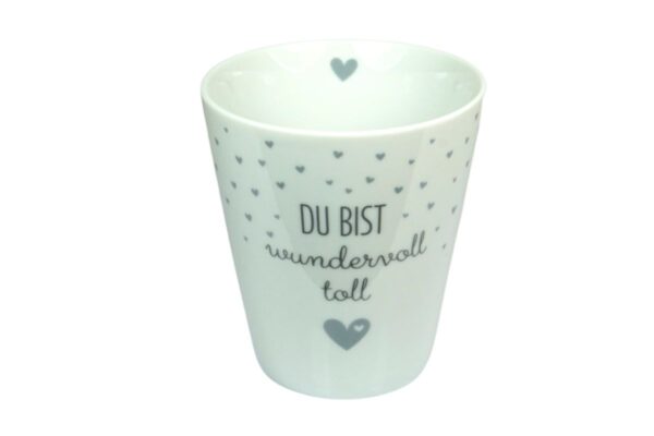 Krasilnikoff Kaffeebecher Sprüche Tasse Mug Cup Du bist wundervoll toll