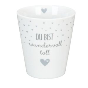 Krasilnikoff Kaffeebecher Sprüche Tasse Mug Cup Du bist wundervoll toll