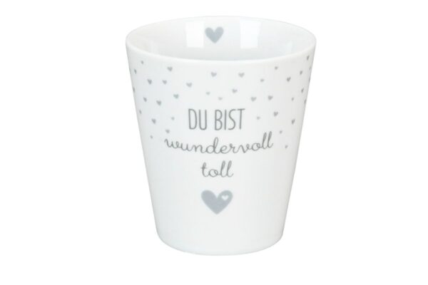 Krasilnikoff Kaffeebecher Sprüche Tasse Mug Cup Du bist wundervoll toll