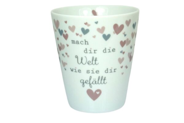 Krasilnikoff Kaffeebecher Sprüche Tasse Mug Cup Mach dir die Welt wie sie dir gefällt