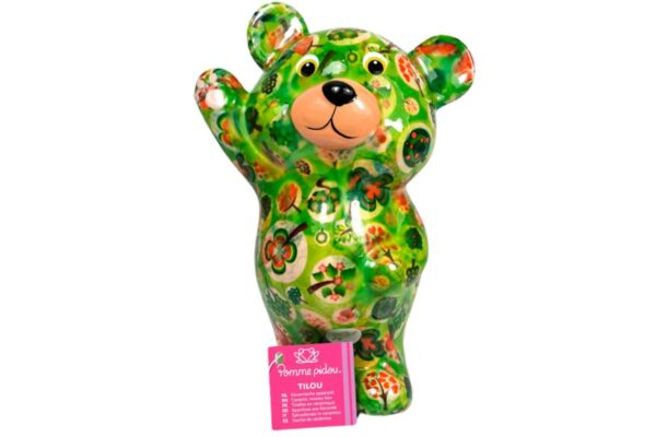 Pomme Pidou Spardose Money Bank Teddy Bärchen Tilou Grün