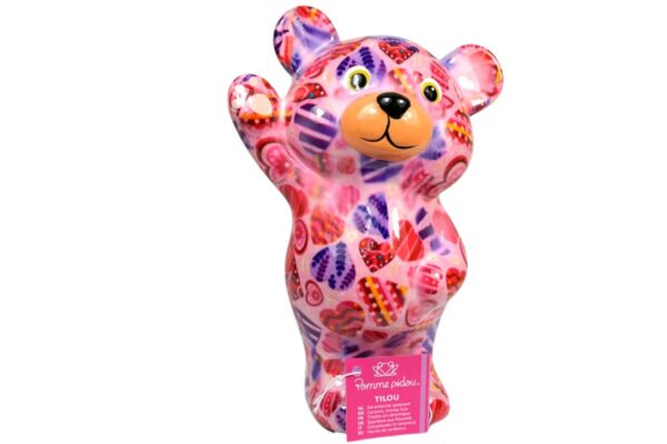 Pomme Pidou Spardose Money Bank Teddy Bärchen Tilou Rosa