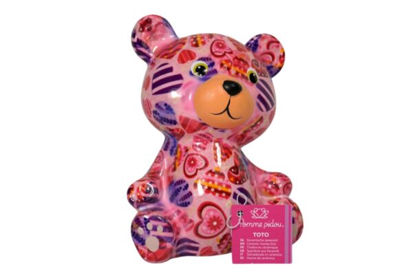 Pomme Pidou Spardose Money Bank Teddy Bärchen Toto Rosa