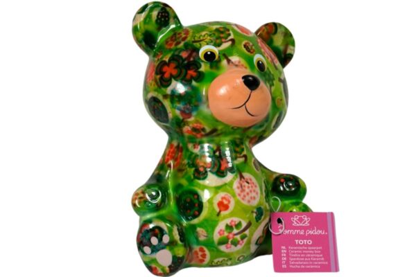 Pomme Pidou Spardose Money Bank Teddy Bärchen Toto Grün