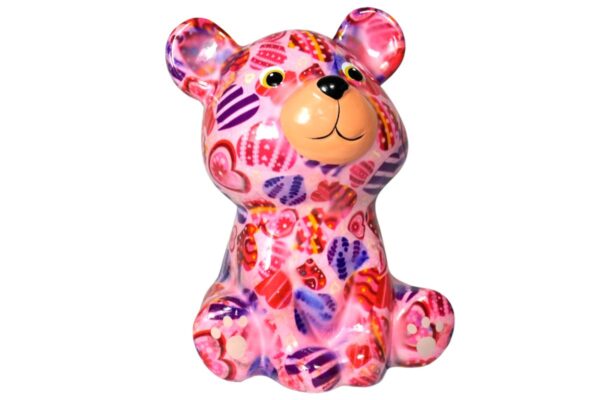 Pomme Pidou Spardose Money Bank Teddy Bärchen Tala Rosa