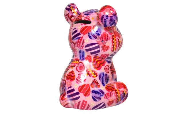 Pomme Pidou Spardose Money Bank Teddy Bärchen Tala Rosa