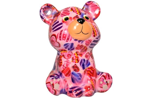 Pomme Pidou Spardose Money Bank Teddy Bärchen Tala Rosa