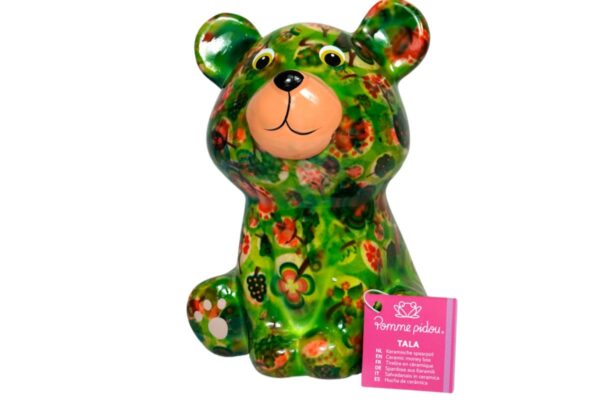 Pomme Pidou Spardose Money Bank Teddy Bärchen Tala Grün