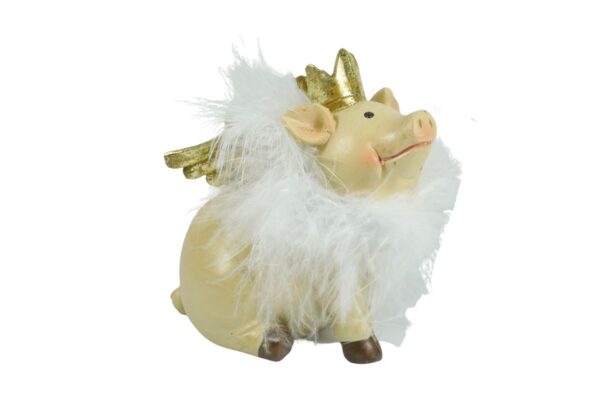 Dekofigur Schwein mit Flügeln Glücksbringer Deko Glücksschweinchen