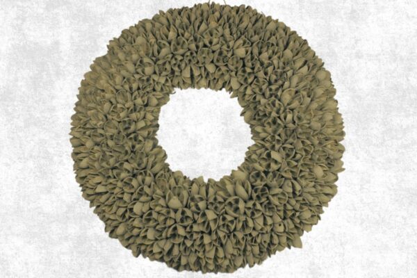 Couronne Wandkranz Herbstkranz Naturkranz Bakuli Wreath Old Green Wash 40 ∅