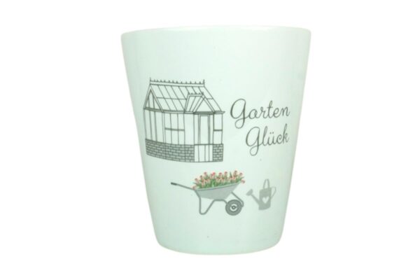 Krasilnikoff Kaffeebecher Sprüche Tasse Mug Cup Garten Glück